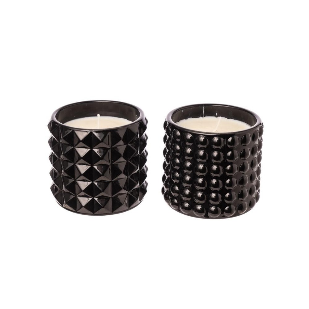 CANDELA IN VETRO 2ASS BLACK